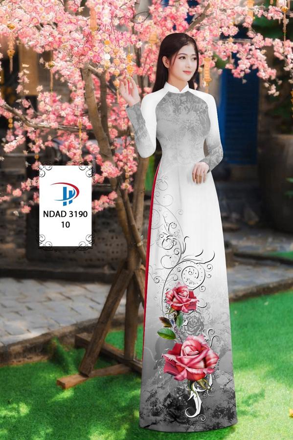 Vải Áo Dài Hoa Hồng AD NDAD3190 8